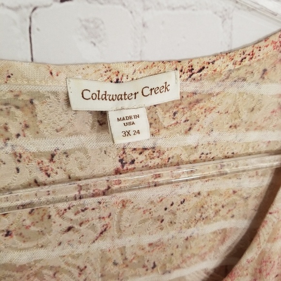 Coldwater Creek sleeveless plus size ruffle top - Picture 3 of 5